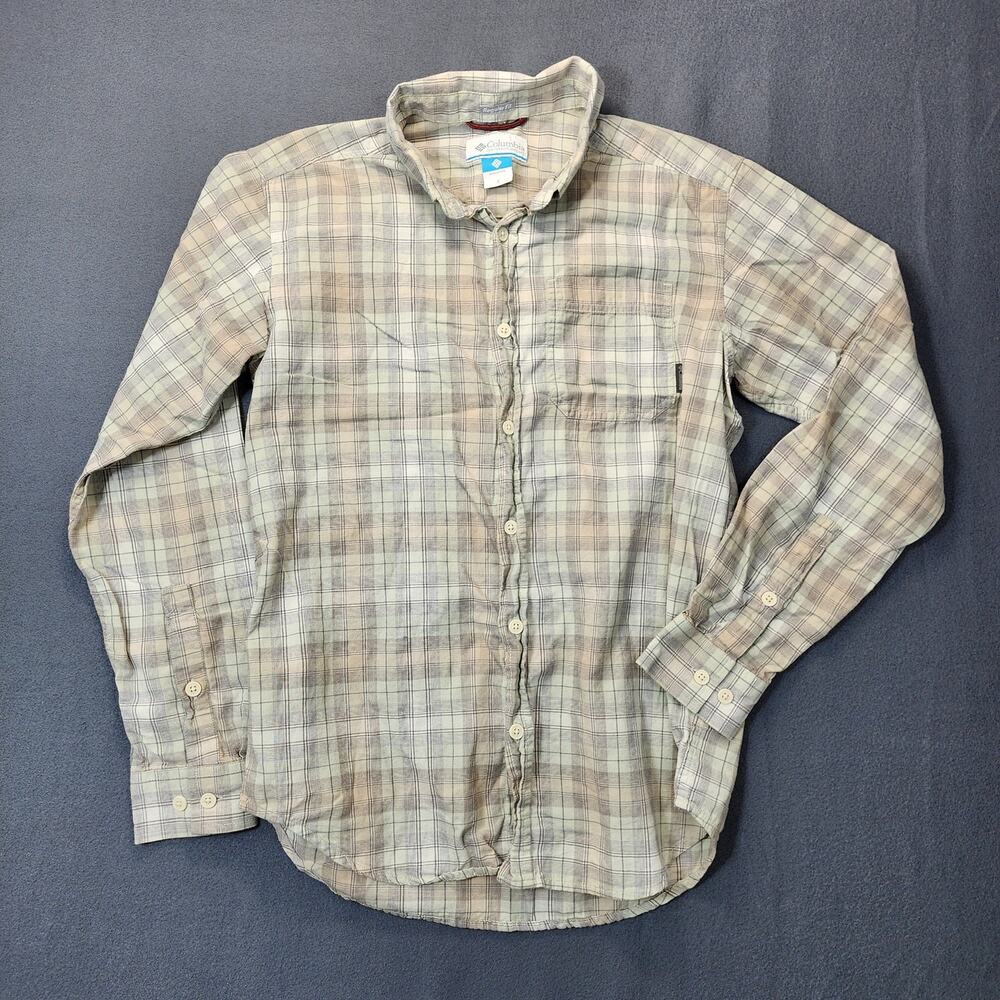 Columbia Mens Shirt Small Regular Plaid Heritage Lightweight Flannel Gorpcore